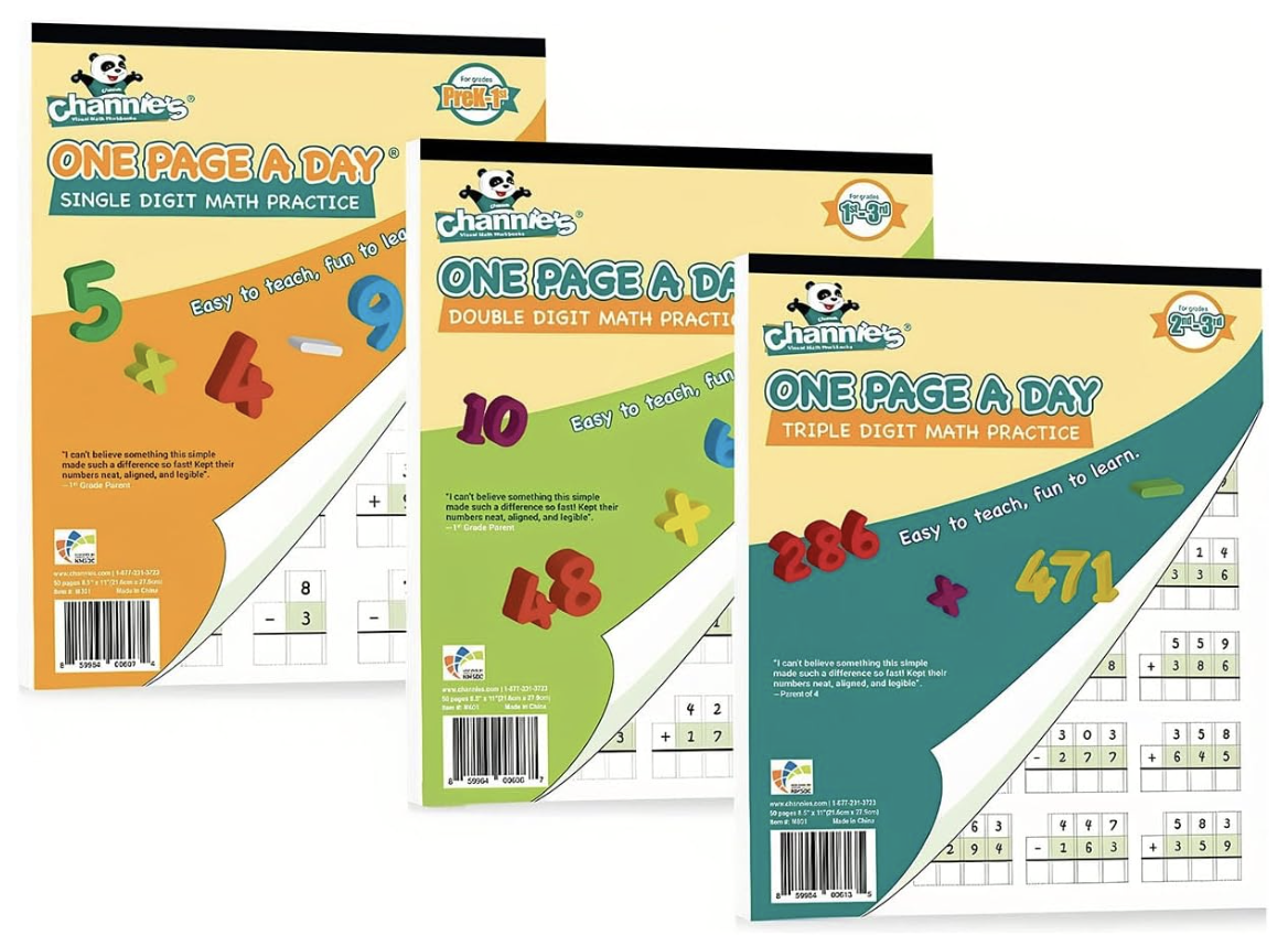 Math Worksheets Pre-K to 3rd Grade